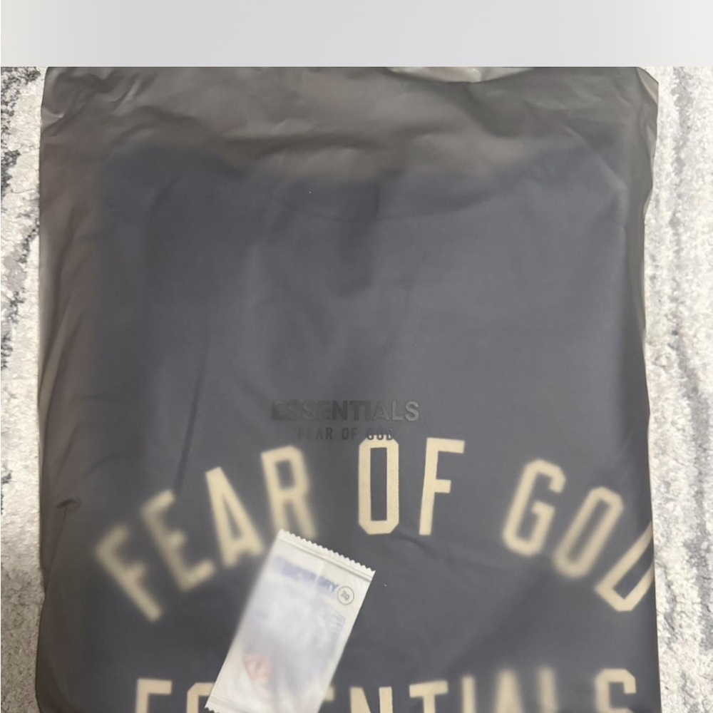 Fear of God Essentials Navy Hoodie - Picture 2 of 5